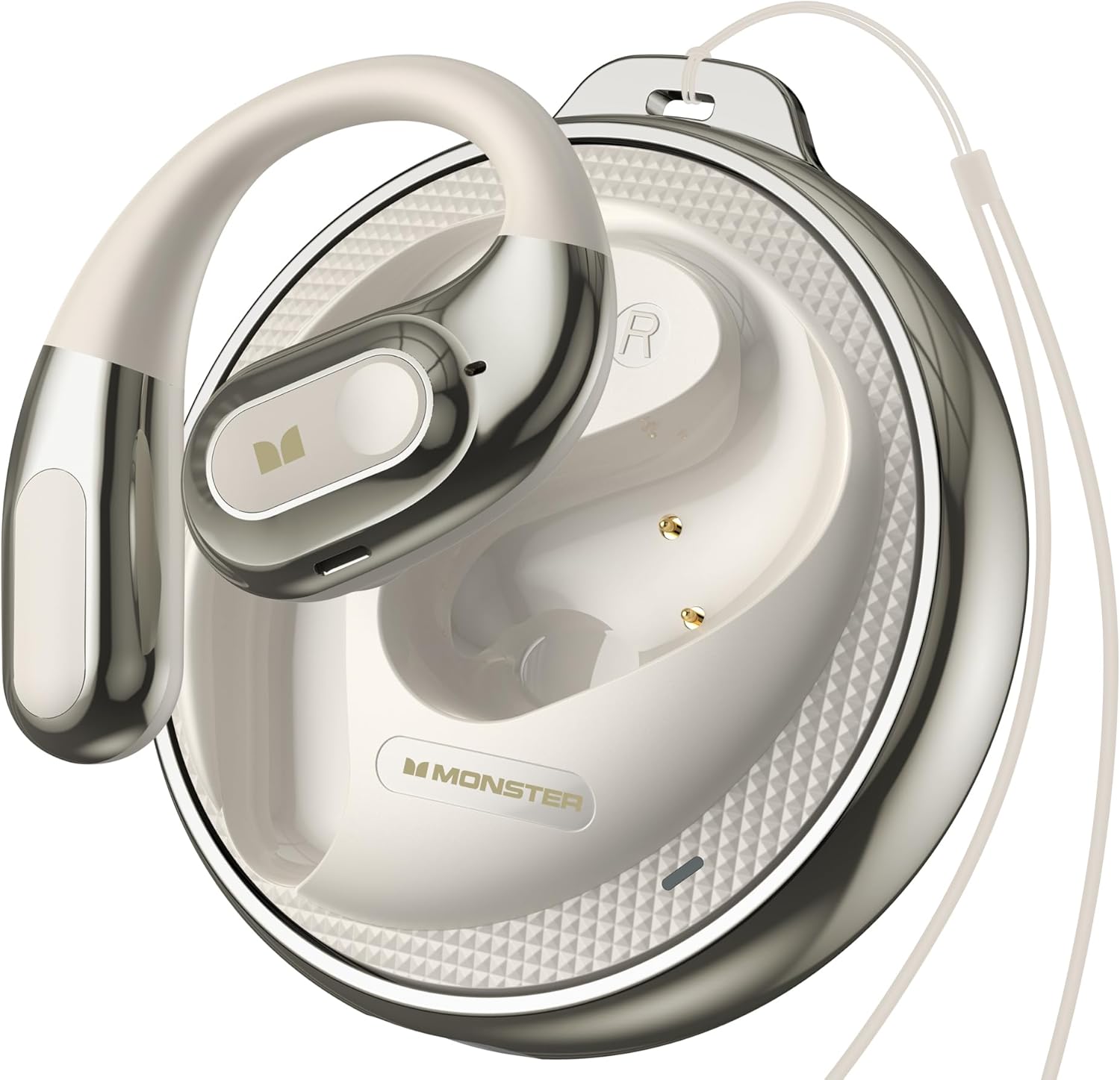 Monster Open Ear AC330 Wireless Earbuds Bluetooth 5.4 with Clear