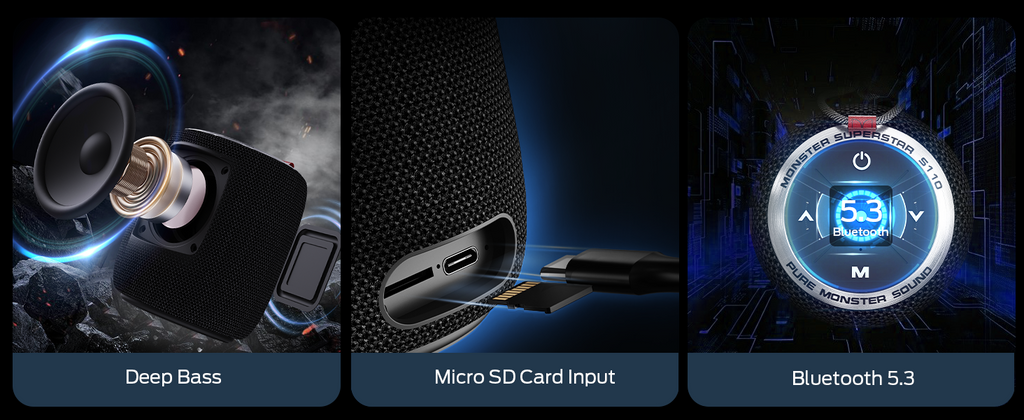 Monster S110 Portable Bluetooth Speaker - D97D – mct-audio