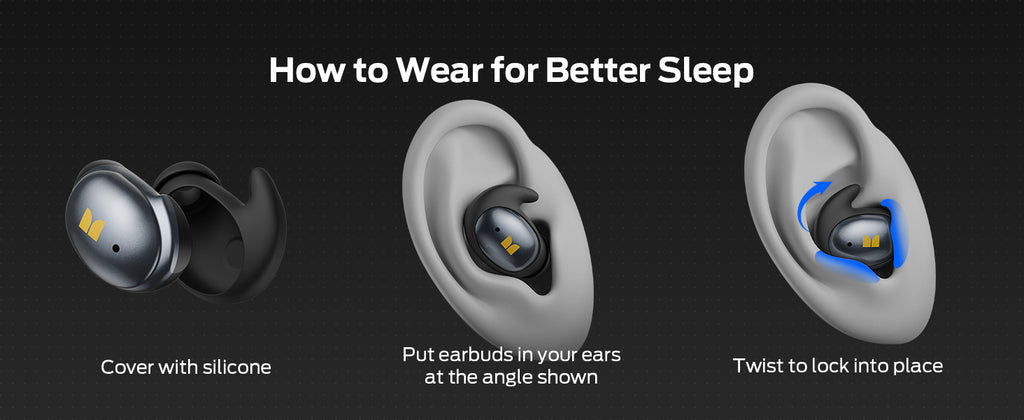 Monster Sleep Ear100 Sleep Wireless Earbuds Design for Side Sleeper ...